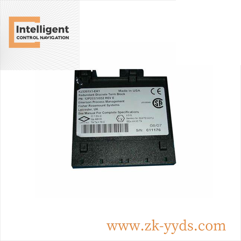 emerson_kj3201x1-ea1_redundant_discrete_terminal_block-2.png Emerson 5A26435G05 - High-Quality Control Module for Industrial Automation